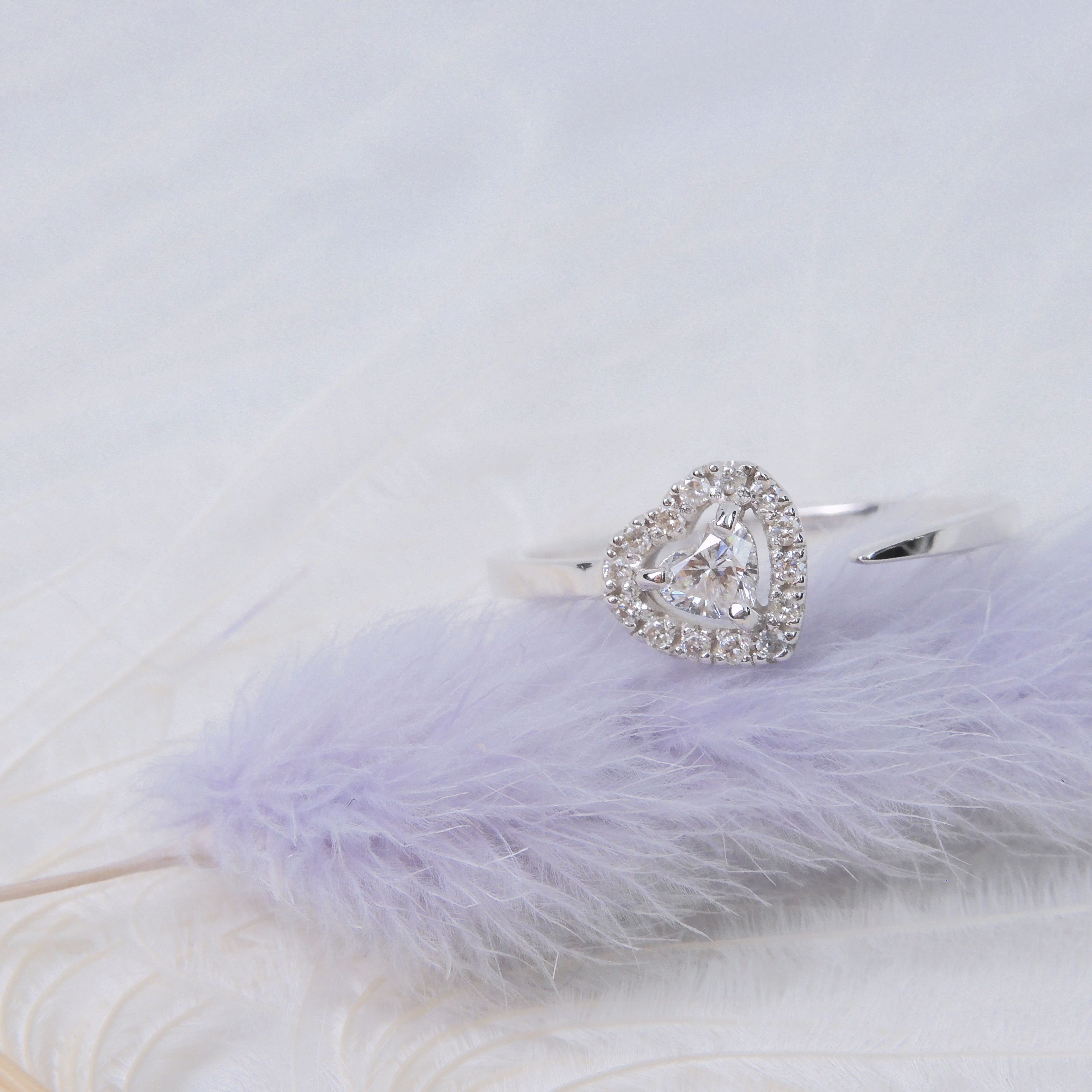 18K金 0.22ct 鑽石戒指