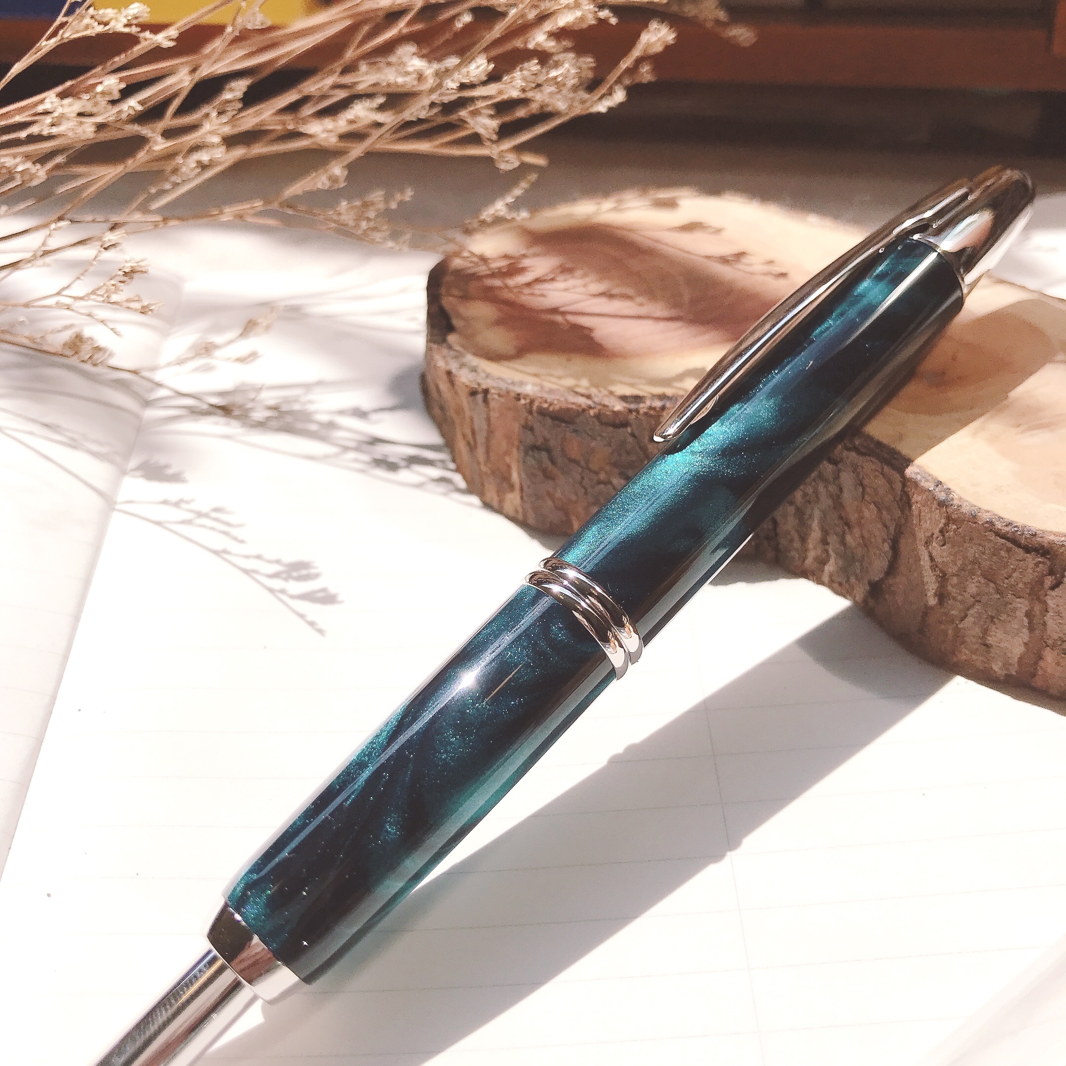 百樂 PILOT｜CAPLESS SE 18K 大理石紋 鋼筆 （湖綠）