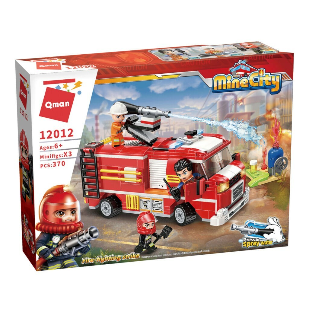 Qman 滅火消防車 造型積木