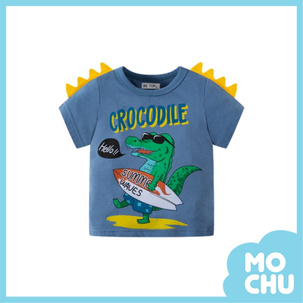 恐龍愛衝浪短袖上衣