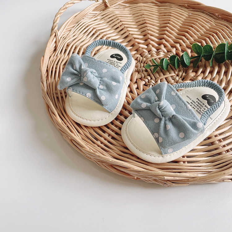 寶寶蝴蝶結後綁帶涼鞋