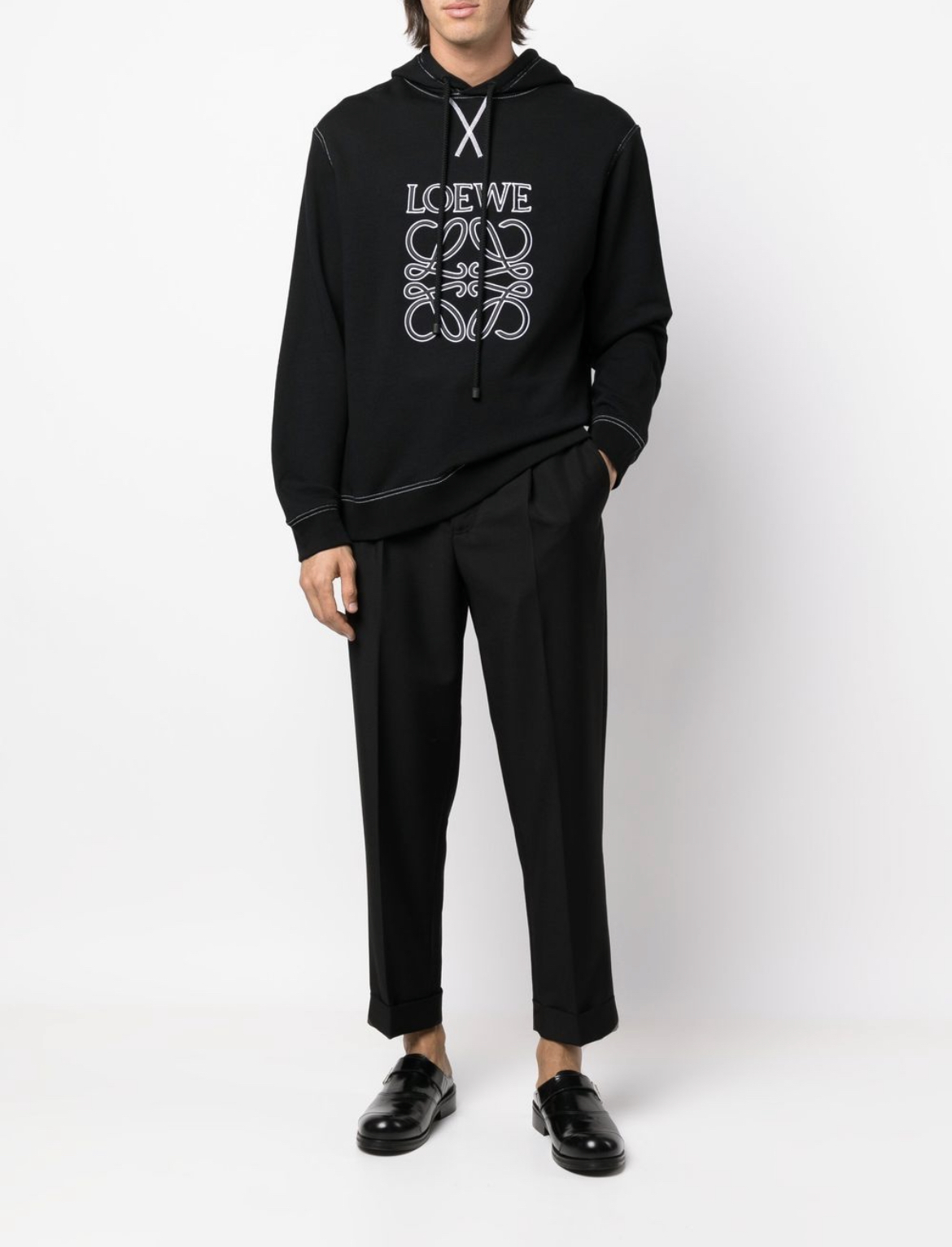 Men's Hoodie With Logo Print by Loewe