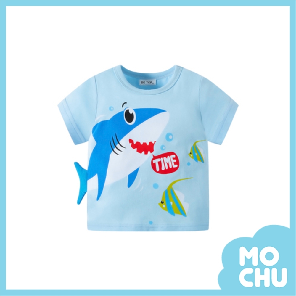 微笑鯊魚短袖上衣(兩色)