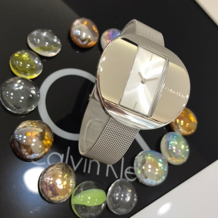 【CALVIN KLEIN】圓殼柜形面米蘭帶腕錶 CK25200016 40mm  現代鐘錶