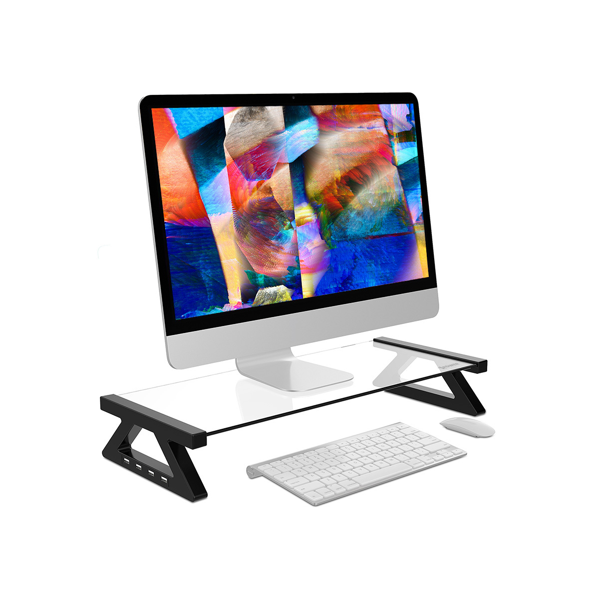 XPower LS7 2合1 USB Hub+鋼化玻璃螢幕支架 (特價產品7日保養)