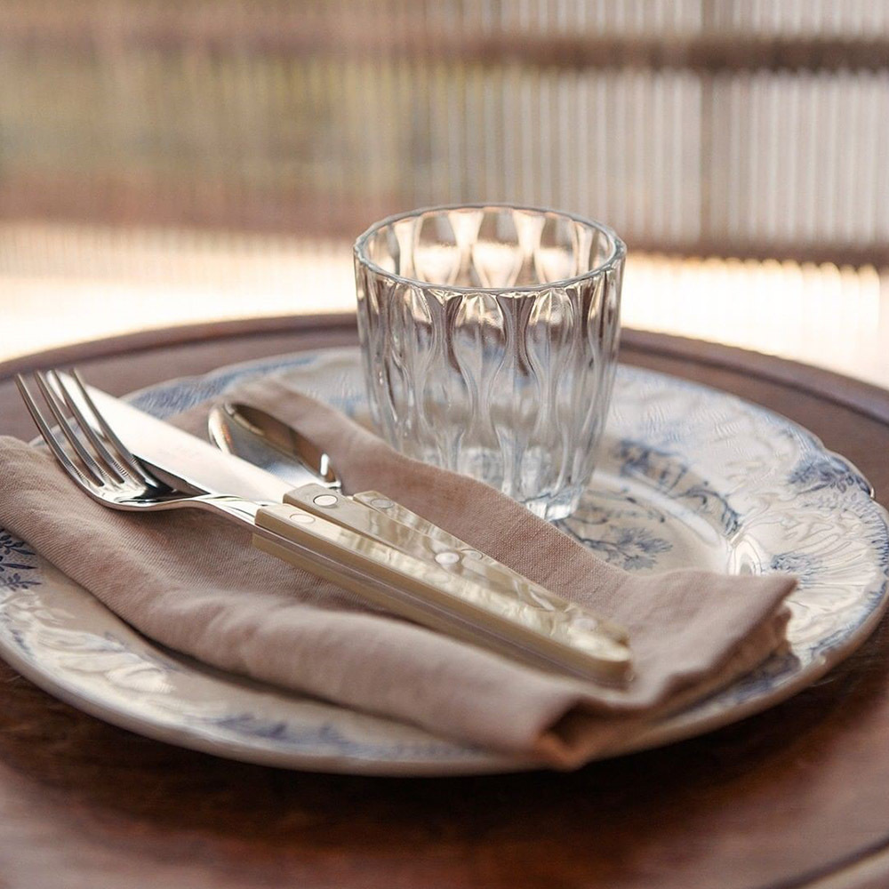 SABRE | Bistrot 復古酒館鈕扣系列 | 沙拉叉 | 亮面 | 卡其色