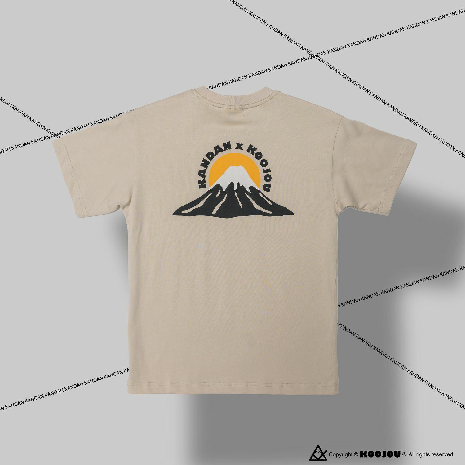 KID ® KANDAN x KOOJOU 聯名山脈日出短T 沙色 女版S