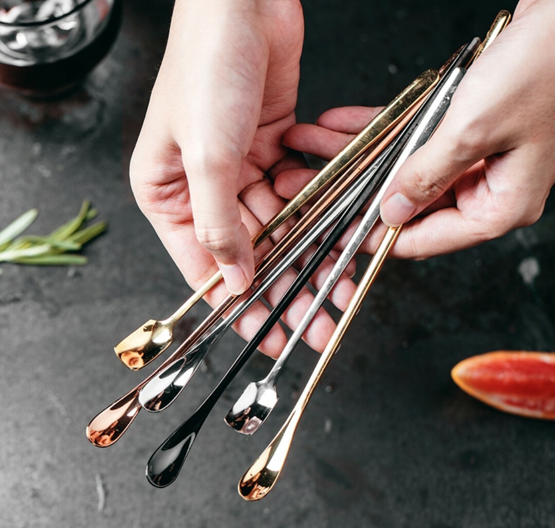 奢華風不銹鋼長柄攪拌棒(買一送一)