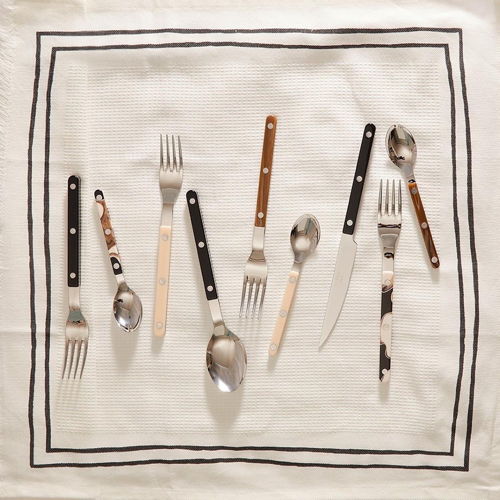 SABRE | Bistrot 復古酒館鈕扣系列 | 配餐用叉匙組 | 亮面 | 咖啡水牛