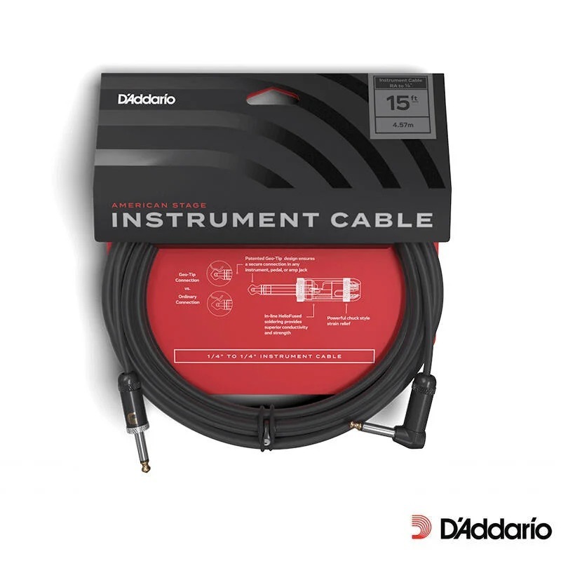 DAddario Planet Waves PW-AMSGRA-15 樂器導線 15呎 直L