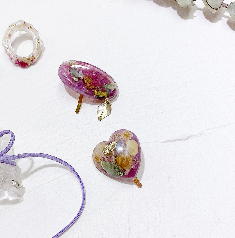 [手作家] MD 乾花封入髮圈插