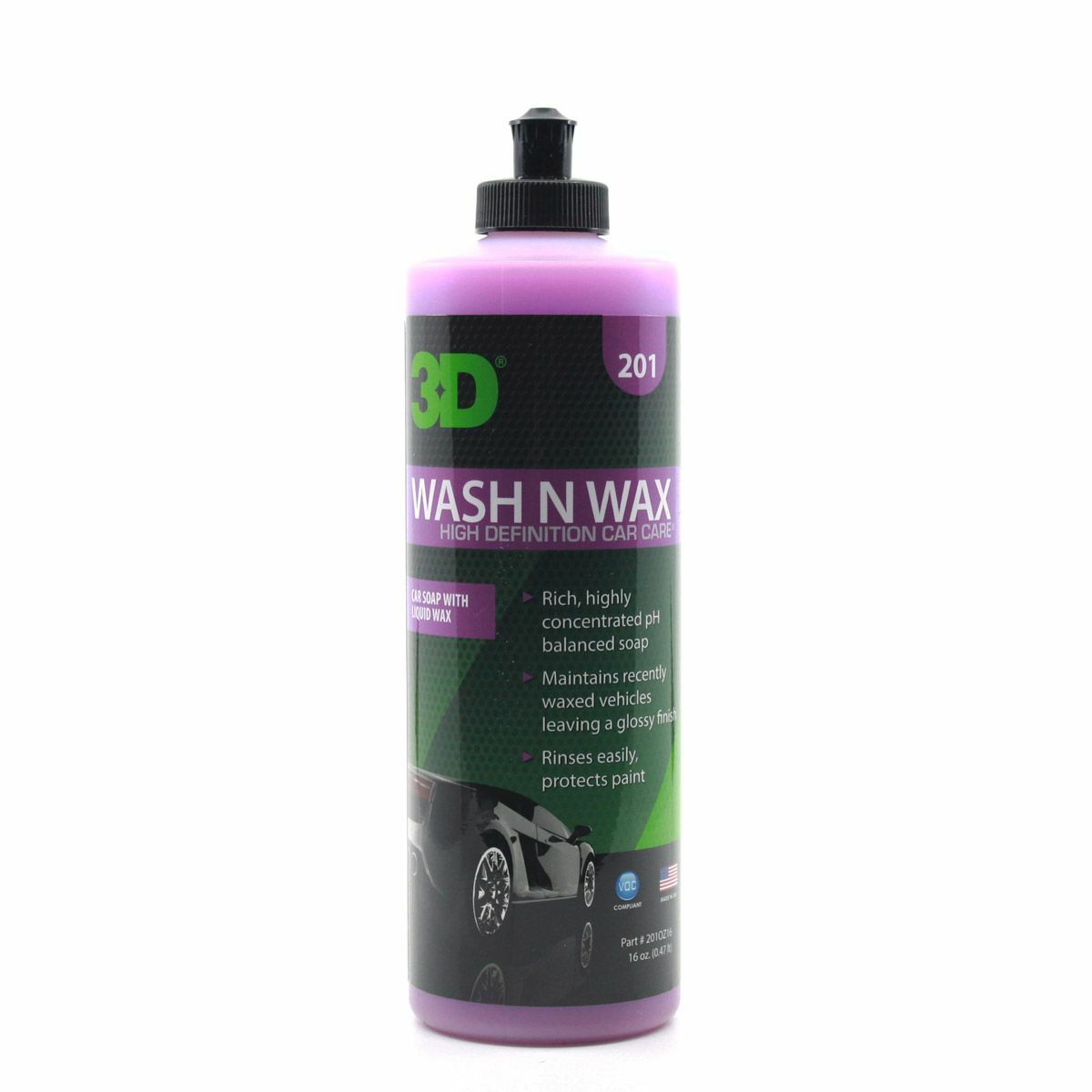 3D 洗車蠟水 WASH AND WAX 16OZ