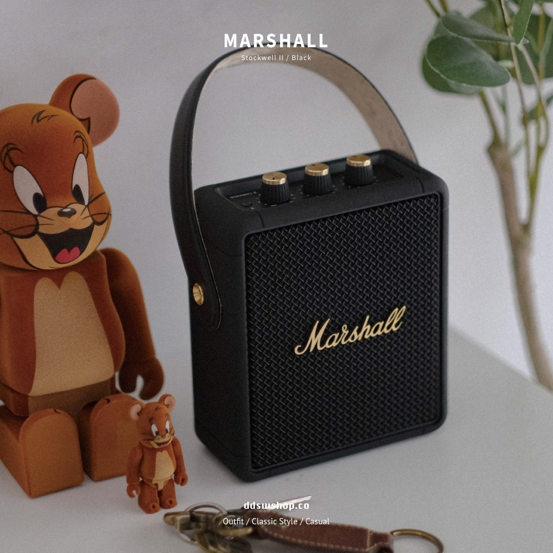 Marshall Stockwell II 攜帶式藍牙喇叭 經典黑金