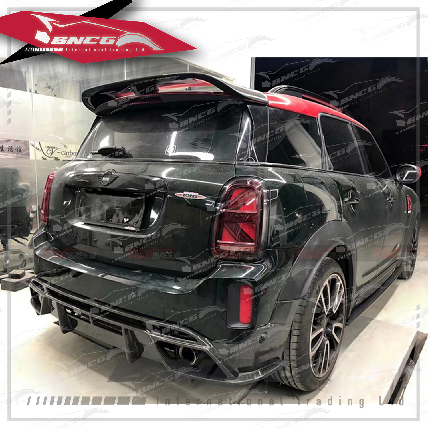 寶馬 Mini F60 JCW 改裝 卡夢 碳纖維 外觀件 空力套件 AG款 後下巴 後導流