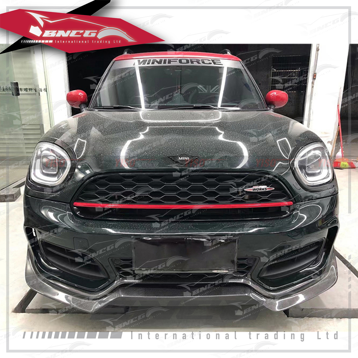 寶馬 Mini F60 JCW 改裝 卡夢 碳纖維 外觀件 空力套件 AG款 前下巴 前導流