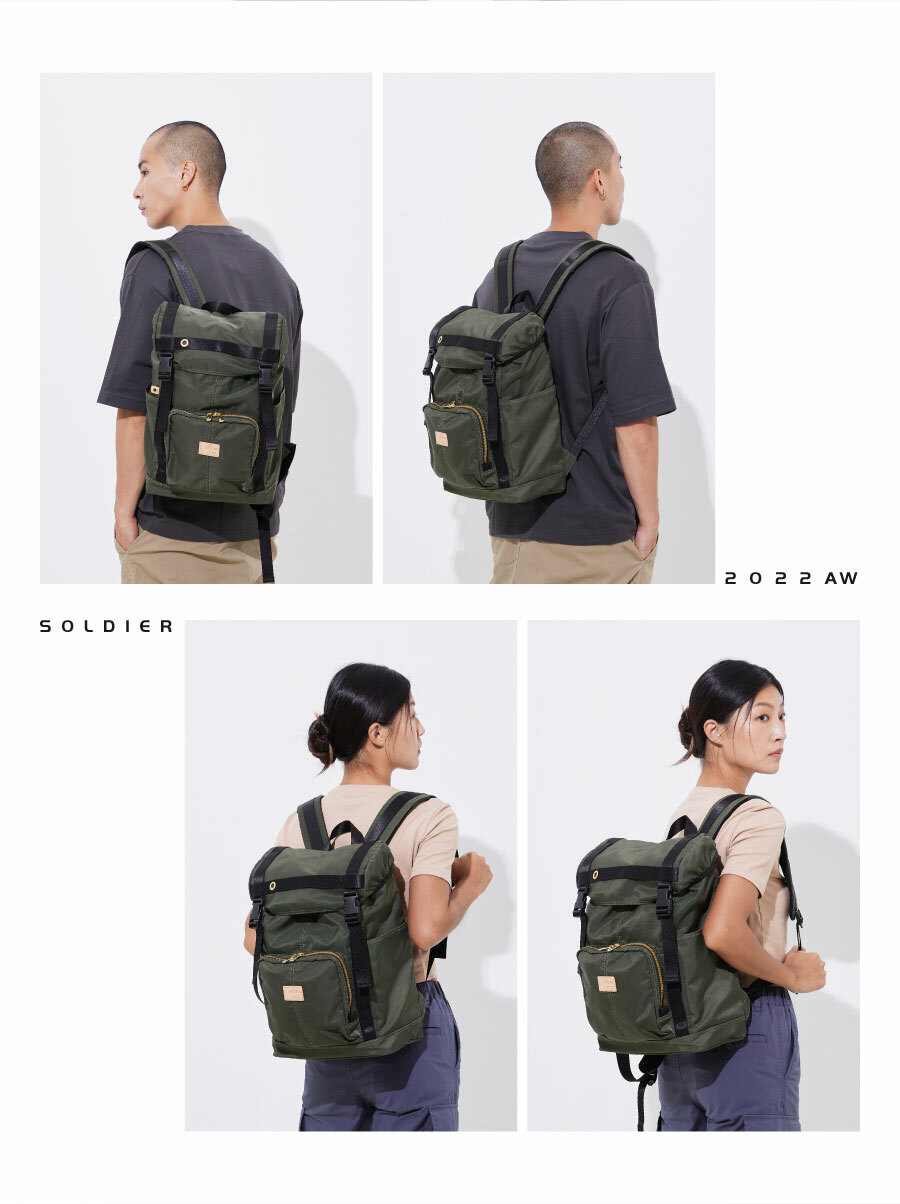satana Soldier 軍風輕量束口後背包 軍綠色 SOS2890-324><br></div><div style=