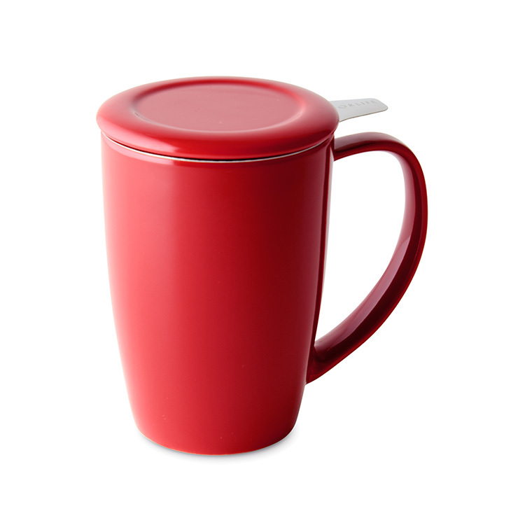 FORLIFE圓滑/ 濾網泡茶杯組-紅