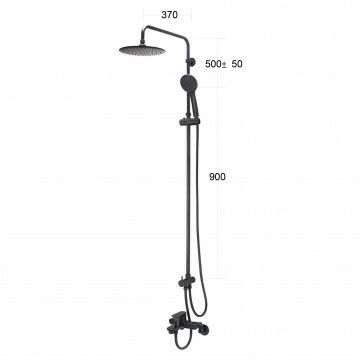 日日商 龍頭系列 淋浴柱 黑色 ED-R20753-076BK