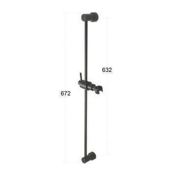 日日商 龍頭系列 滑桿 黑色 ED-T22462BK