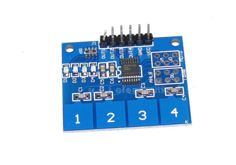【UCI電子】(2-1) TTP224 4路 數位觸摸感測器 電容式觸控 觸控開關