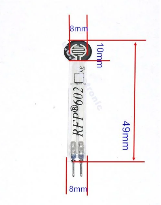 【UCI電子】(12-5) 電阻式薄膜壓力感測器探頭RFP602相容FSR402壓阻 壓力開關 長尾  5kg