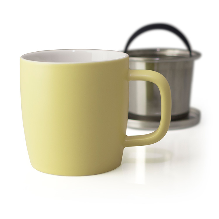 FORLIFE露水/ 濾網泡茶杯組 (小) -檸檬草黃