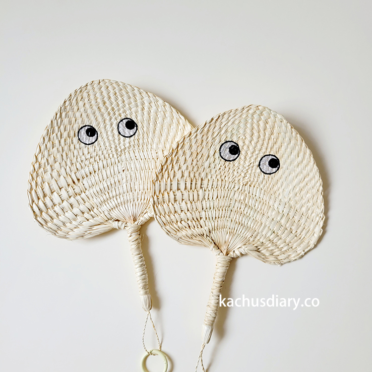 客製化 兒童創意草編扇