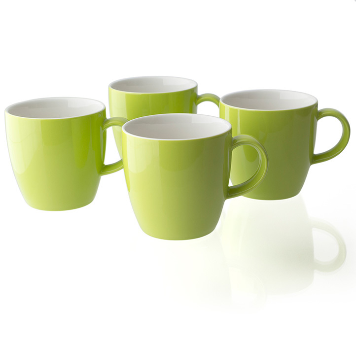 FORLIFE經典圓潤茶杯/咖啡杯單-萊姆綠