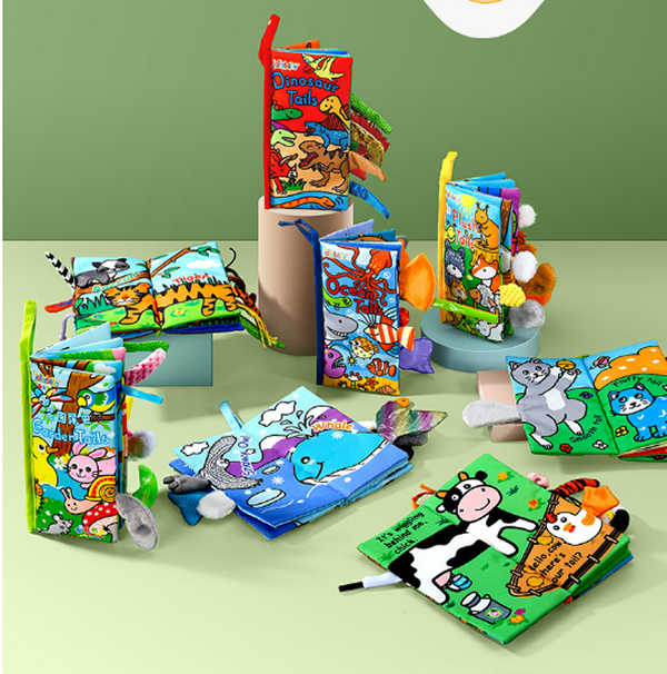 Jollybaby動物尾巴撕不爛布書 WLTH8232J