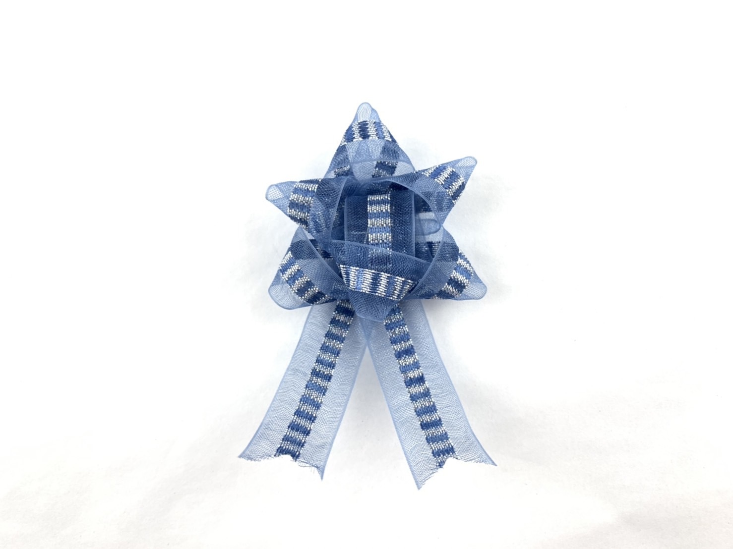 六角星星結緞帶結飾/可自行黏貼包裝禮物