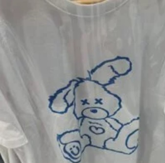 [S] ISTKUNST HEART RABBIT SHORT SLEEVE T-SHIRT,WHITE, IK2CMMT506AWH (SMW51)
