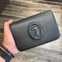 [S] TRUSSARDI 75B1076 9Y099997 BLOSSOM CLUTCH,BLACK, 8051932884055 (STJ28)