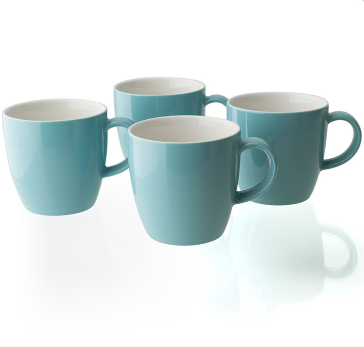 FORLIFE經典圓潤茶杯/咖啡杯單-湖水藍