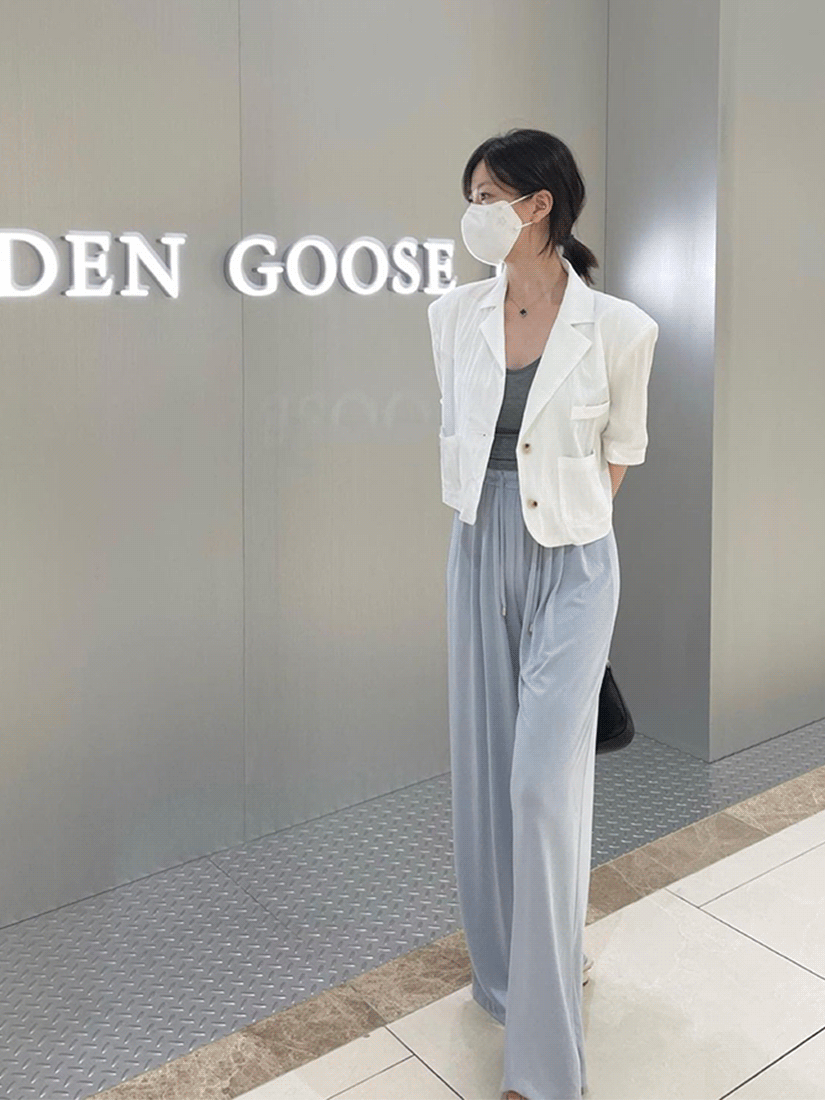 夏季簡約短版外套 [ 2色 / Free ]