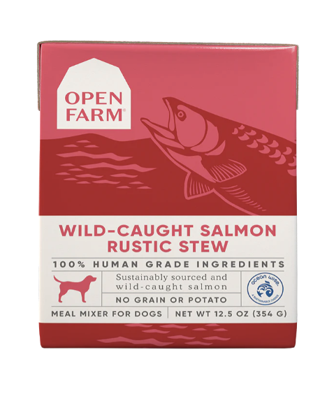 OPEN FARM 燉煮野生三文魚狗濕糧包 12.5OZ