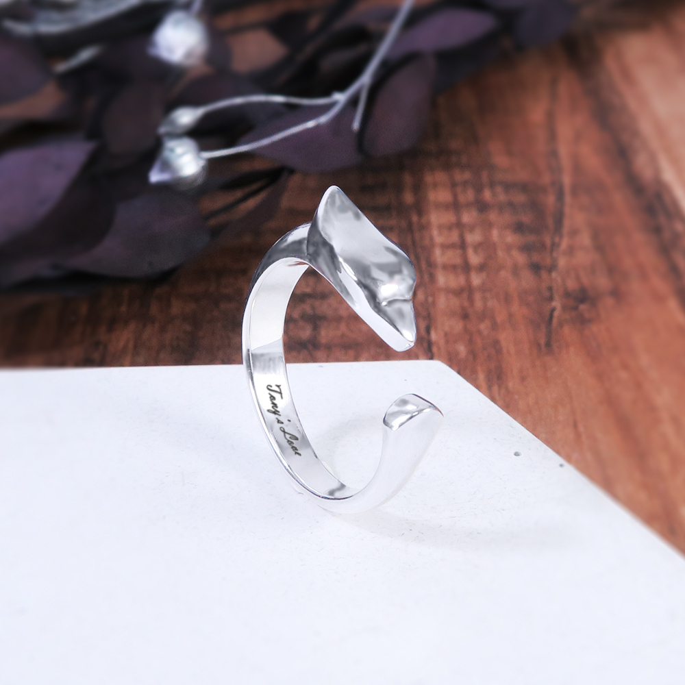 純銀刻字 龍鳳呈祥 女戒 925純銀戒指 女生戒指 鳳戒指