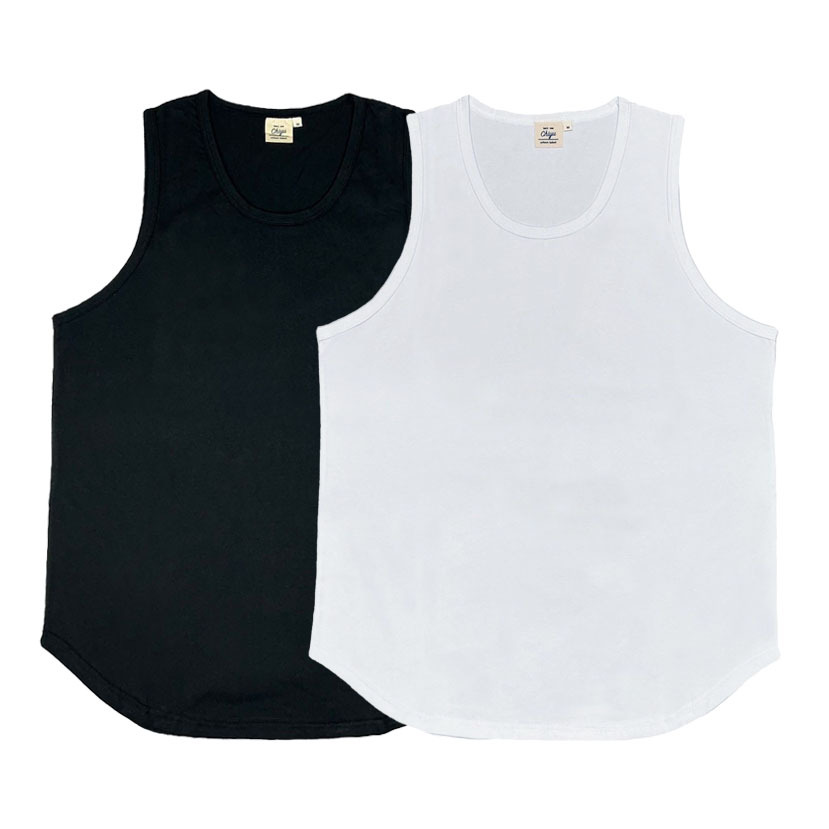 #22111 台灣製 16支純棉 7.3 OZ 重磅 圓弧背心