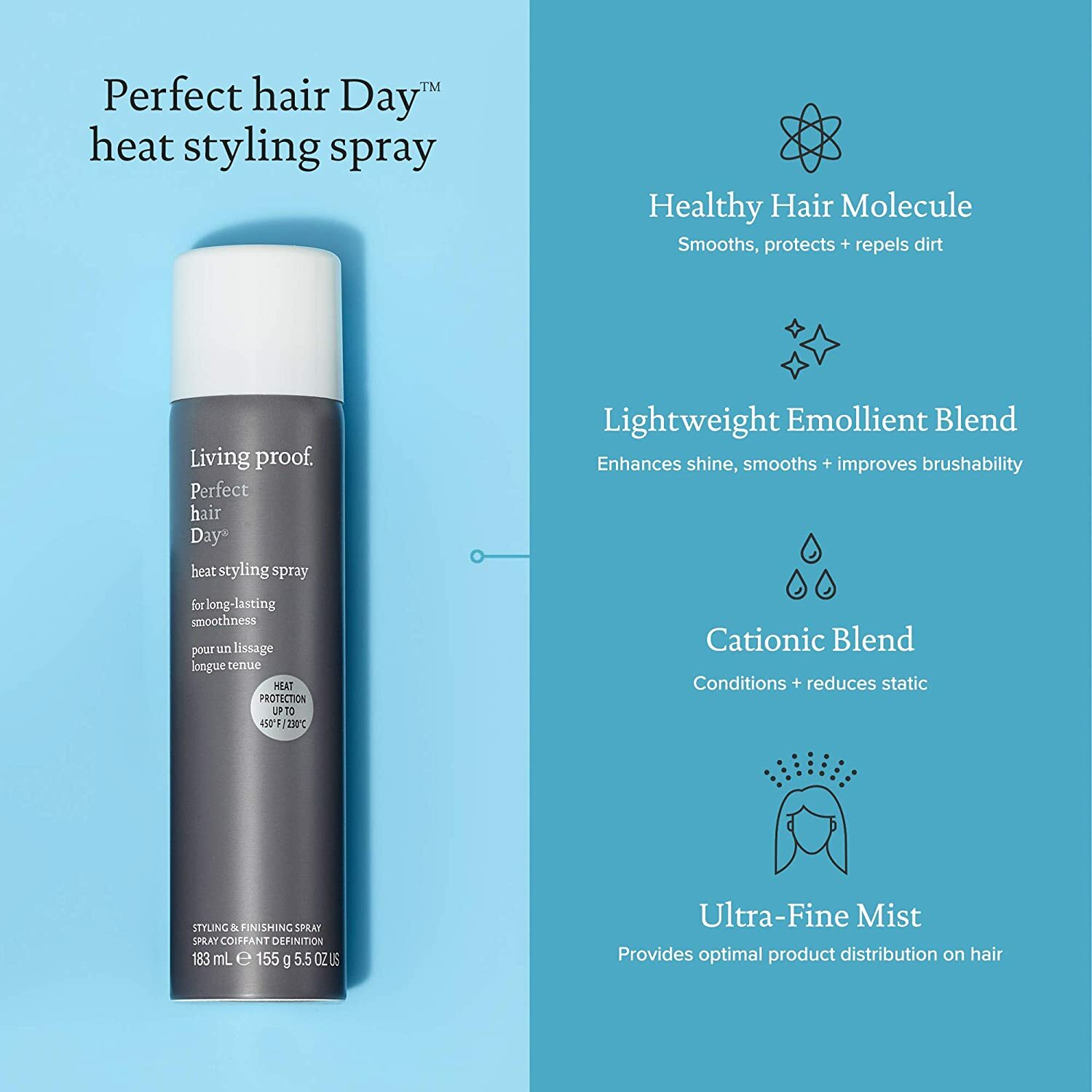 Living Proof Perfect Hair Day Heat Styling Spray 183ml