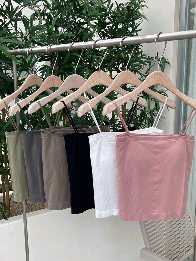 平口細肩bra背心 [ 6色 / Free ]