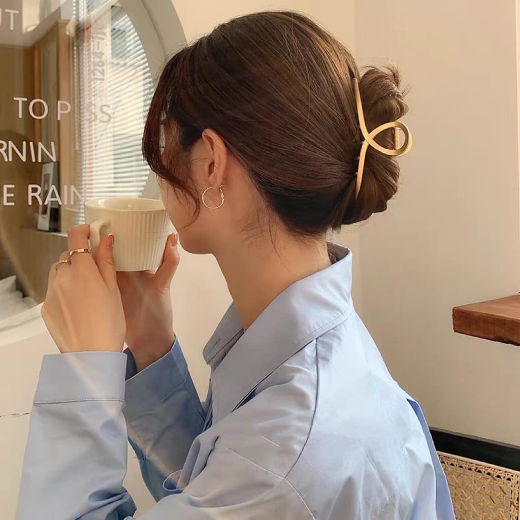 韓國霧感金屬鯊魚夾抓夾 兩色