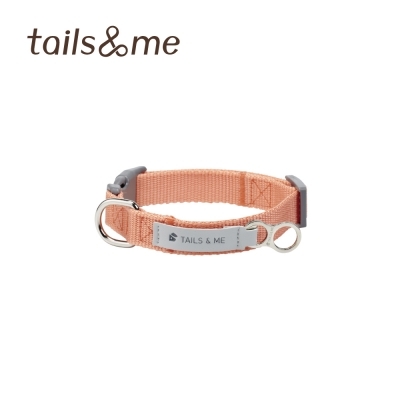 Tails&me 尼龍頸圈 - 粉橘