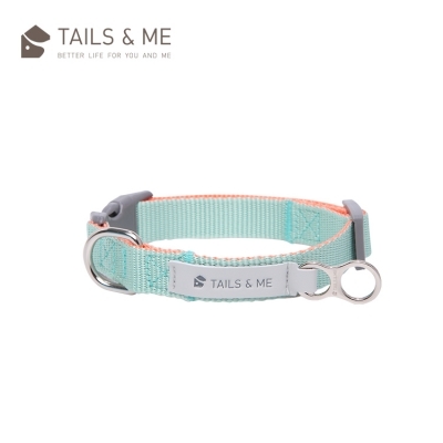 Tails&Me 尼龍頸圈 - 粉橘薄荷
