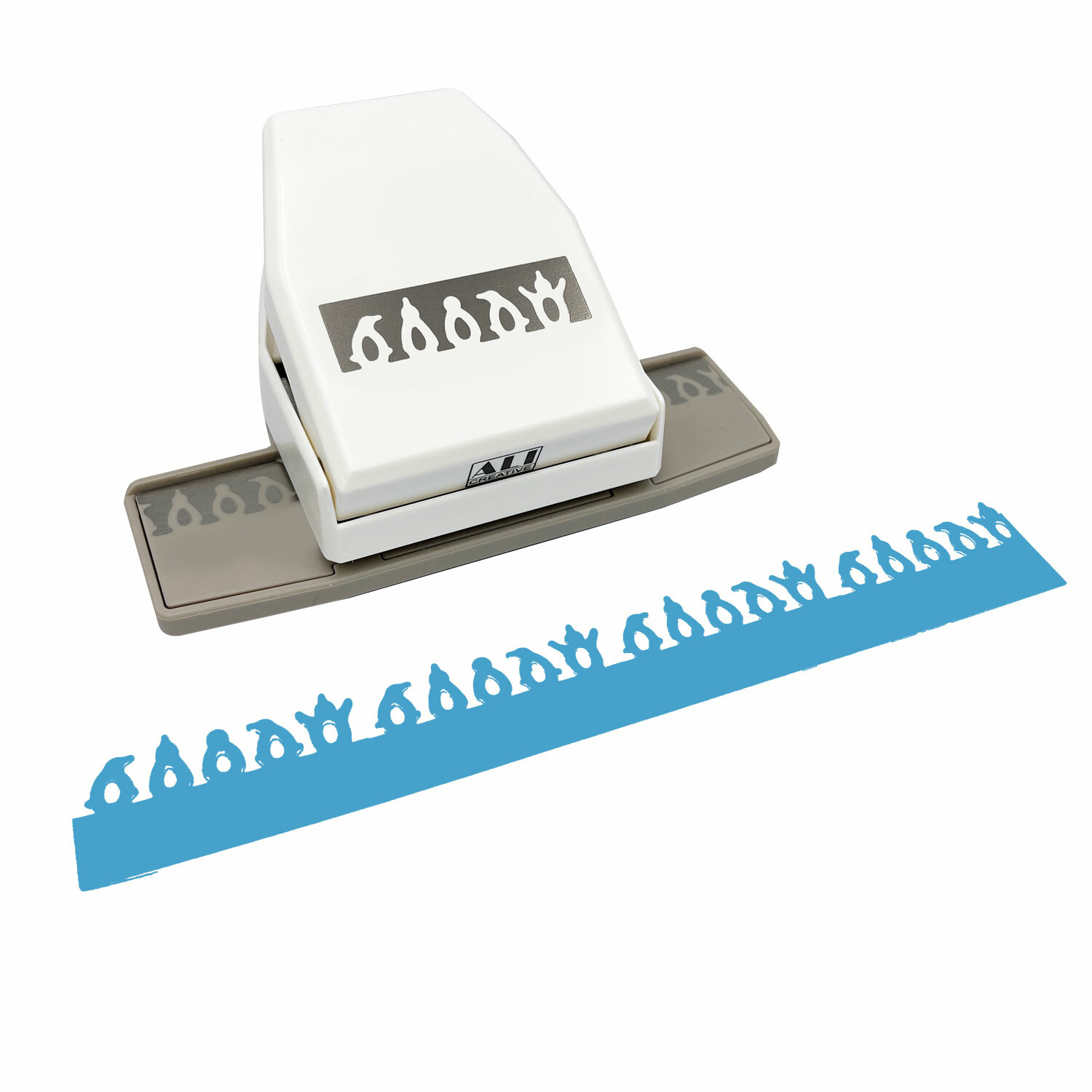 小邊框造型打孔器 | BP02 一排企鵝