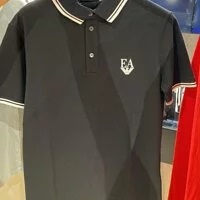[S] ARMANI EXCHANGE POLO SHIRT, BLACK, 7V1FR6 1JWDZ-0999 (SAX37)