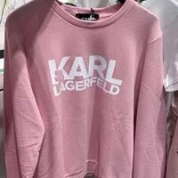 [S] KARL LAGERFELD STACK LOGO SWEATSHIRT, PINK, 22UW1817-510 (SKL240)