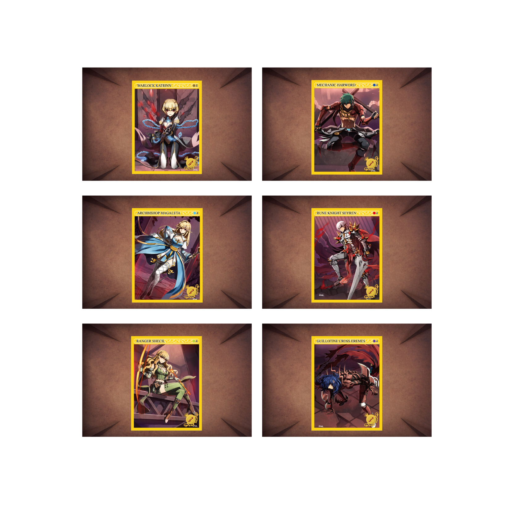 《RO仙境傳說》珍藏MVP閃卡（EREMES/SEYREN/HARWORD/MAGALETA/SHECIL/KATRINN）