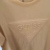 [S] GUESS MODIFIED TRIANGLE EMBO SHORT SLEEVE T-SHIRT, YELLOW, MM2K8406-YLW (SGU67)