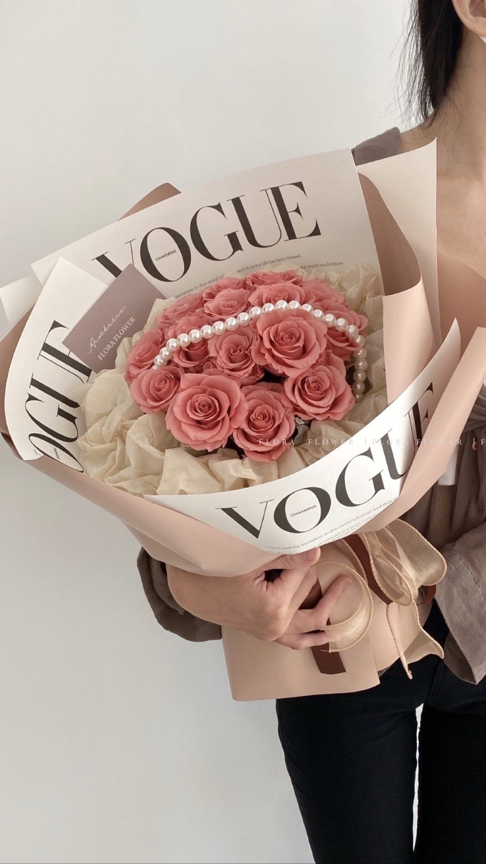 卡布珍珠雲朵永生花束- 小姐姐最愛