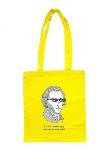 【PWM】蕭邦插圖款手提袋 - 黃色