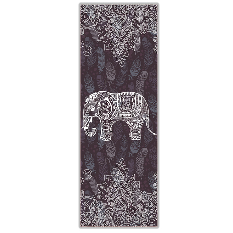 MasterMat Resin Nub Yoga Towel - Elephants and Feather